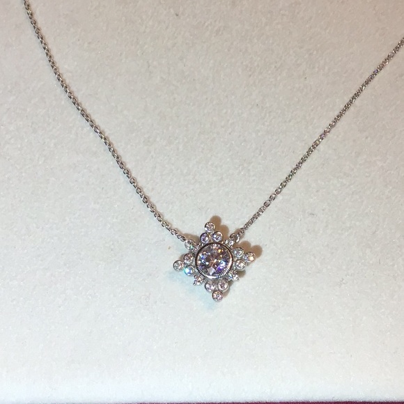 JUDITH RIPKA ROUND BEZEL SET DIAMONIQUE NECKLACE Necklaces